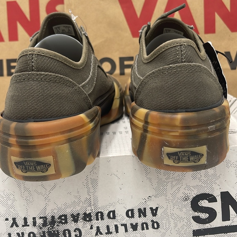Vans WMNS Olive Green Sneakers Camouflage Old Skool Tapered Modular Grape Leaf - Picture 8 of 16